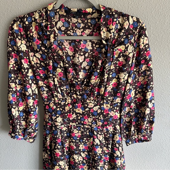 Marc Jacob’s Designer Floral Tie Waist Midi Dress 2 - Picture 2 of 12
